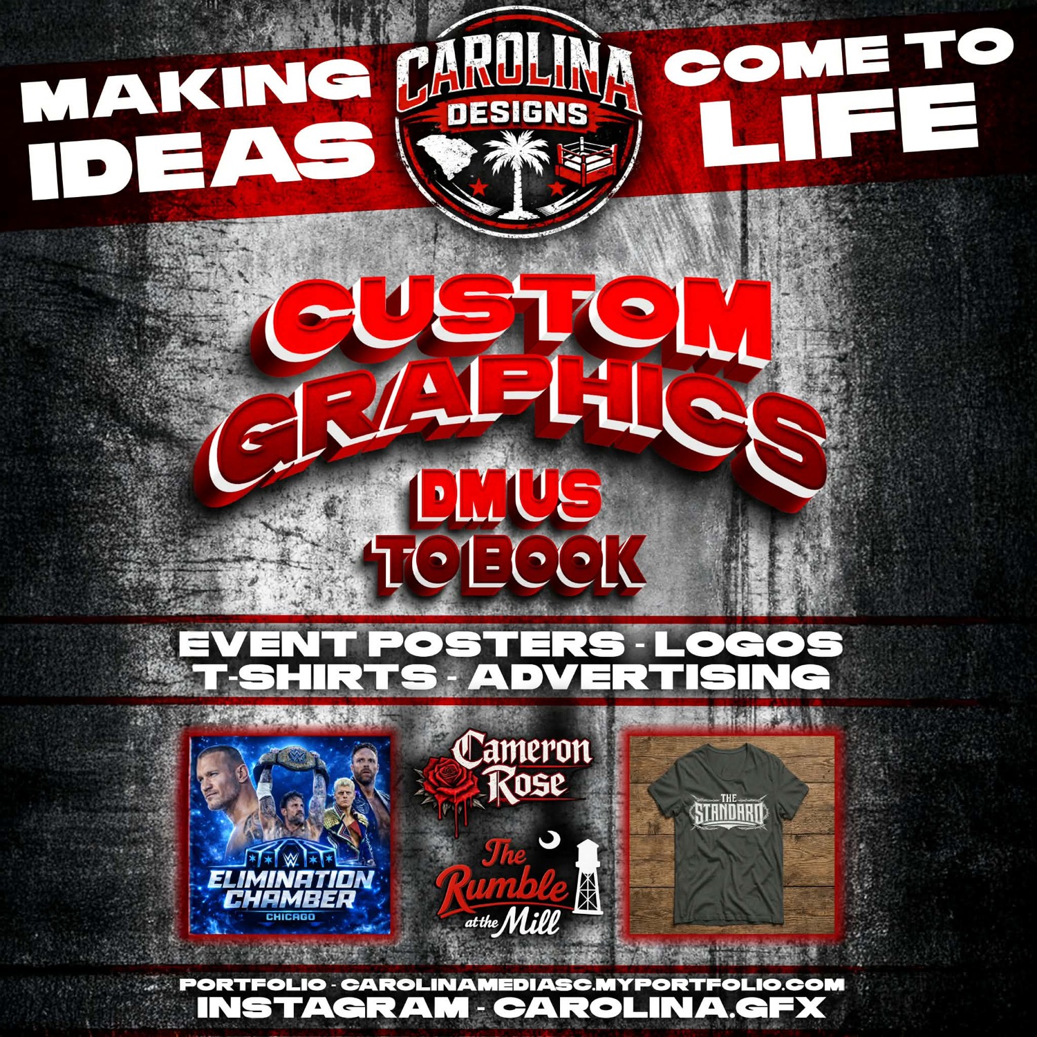 Carolina Designs custom graphics flyer